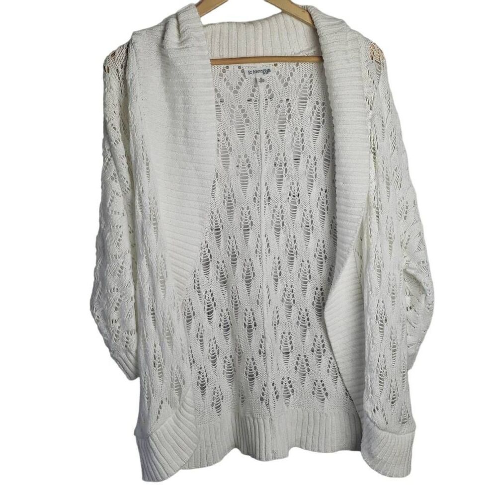 St. John's Bay White Cardigan Shaw XL